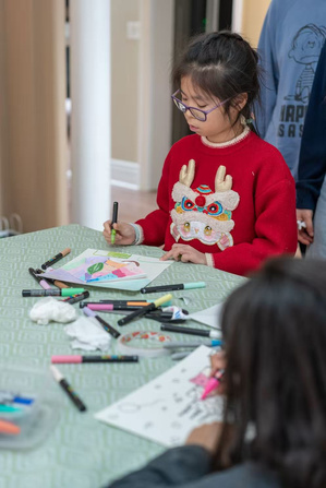 Spring Umbrella Art Workshop: workshop moment 3